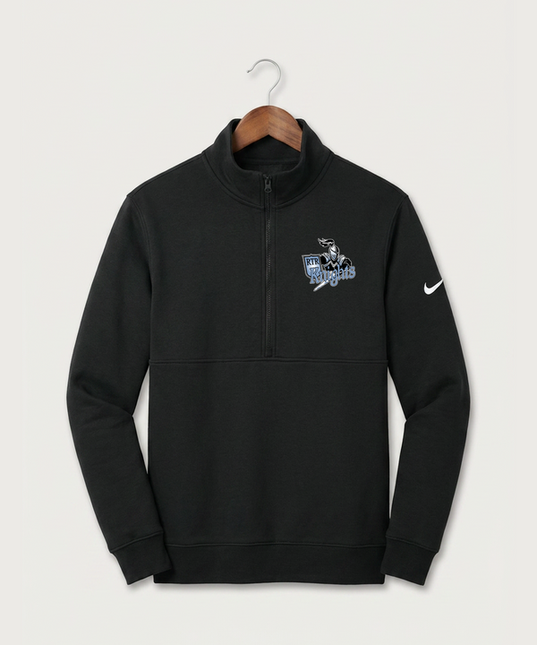 Russell-Tyler-Ruthton High School Football (Boys) - Black Nike Club Fleece Sleeve Swoosh 1/2-Zip NKDX6718