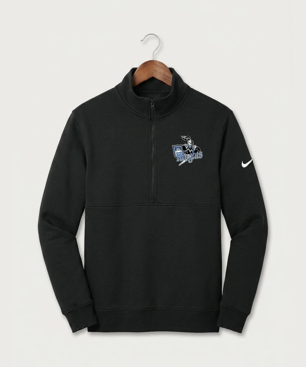 Russell-Tyler-Ruthton High School Football (Boys) - Black Nike Club Fleece Sleeve Swoosh 1/2-Zip NKDX6718
