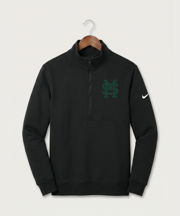 Sleepy Eye St. Mary's High School Athletics - Black Nike Club Fleece Sleeve Swoosh 1/2-Zip NKDX6718