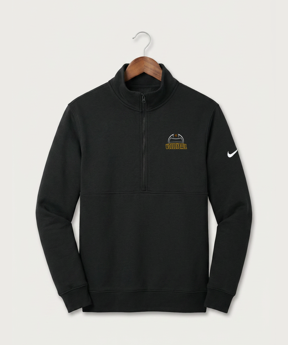 Fargo South High School Volleyball (Girls) - Black Nike Club Fleece Sleeve Swoosh 1/2-Zip NKDX6718