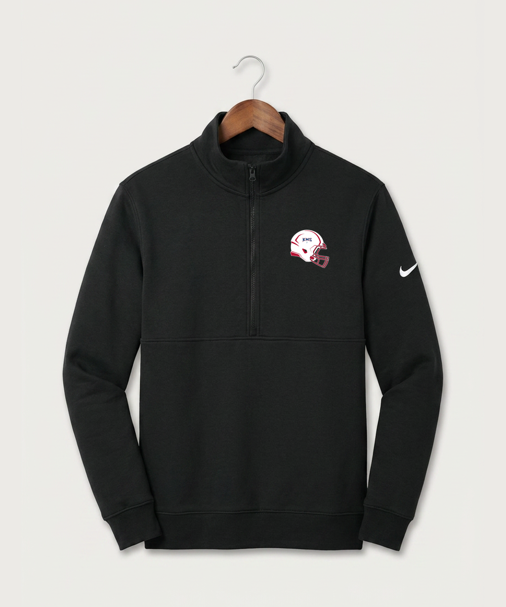 Kerkhoven-Murdock-Sunburg High School Football (Boys) - Black Nike Club Fleece Sleeve Swoosh 1/2-Zip NKDX6718