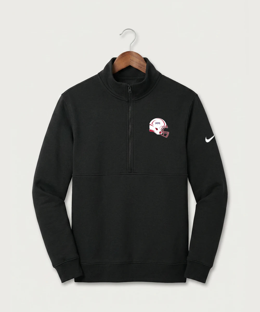 Kerkhoven-Murdock-Sunburg High School Football (Boys) - Black Nike Club Fleece Sleeve Swoosh 1/2-Zip NKDX6718
