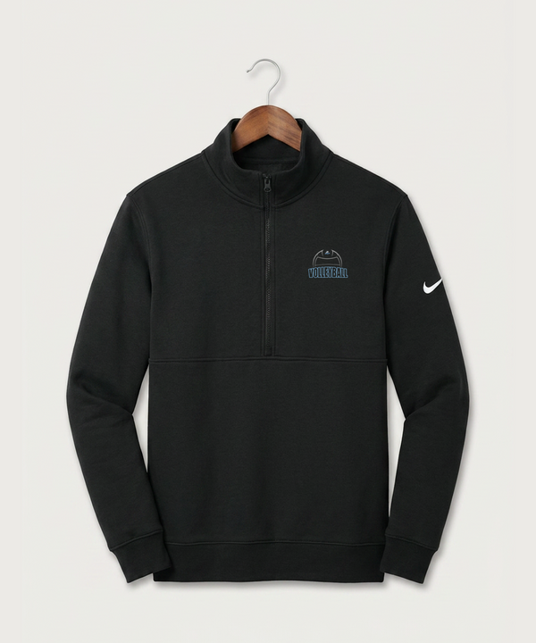 Long Prairie Grey Eagle High School Volleyball (Girls) - Black Nike Club Fleece Sleeve Swoosh 1/2-Zip NKDX6718