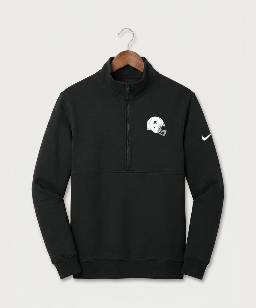Rock Ridge High School Football (Boys) - Black Nike Club Fleece Sleeve Swoosh 1/2-Zip NKDX6718