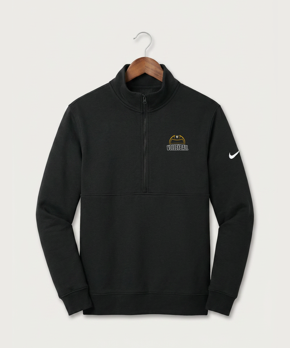 Windom Area High School Volleyball (Girls) - Black Nike Club Fleece Sleeve Swoosh 1/2-Zip NKDX6718