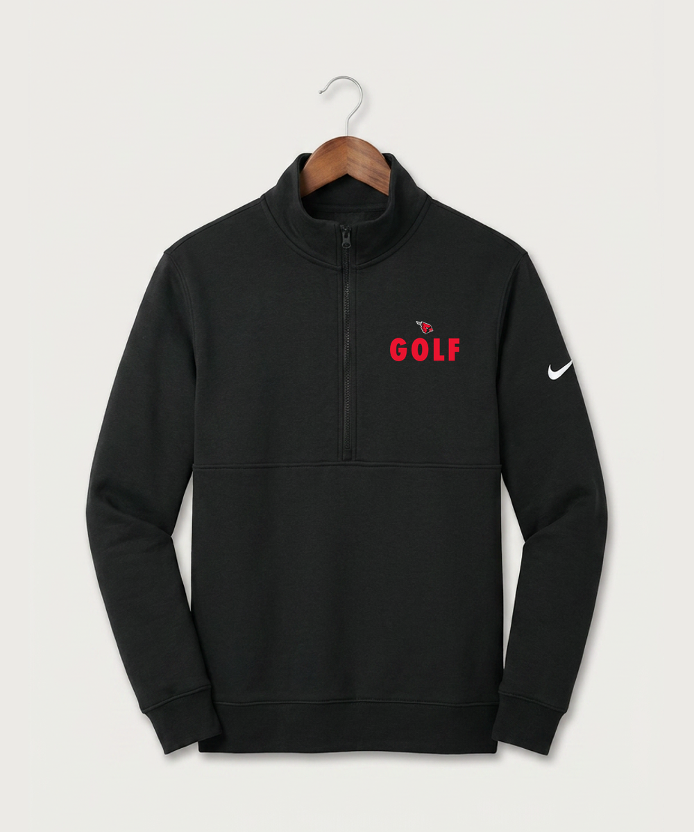 Forreston Golf - Black Nike Club Fleece Sleeve Swoosh 1/2-Zip NKDX6718