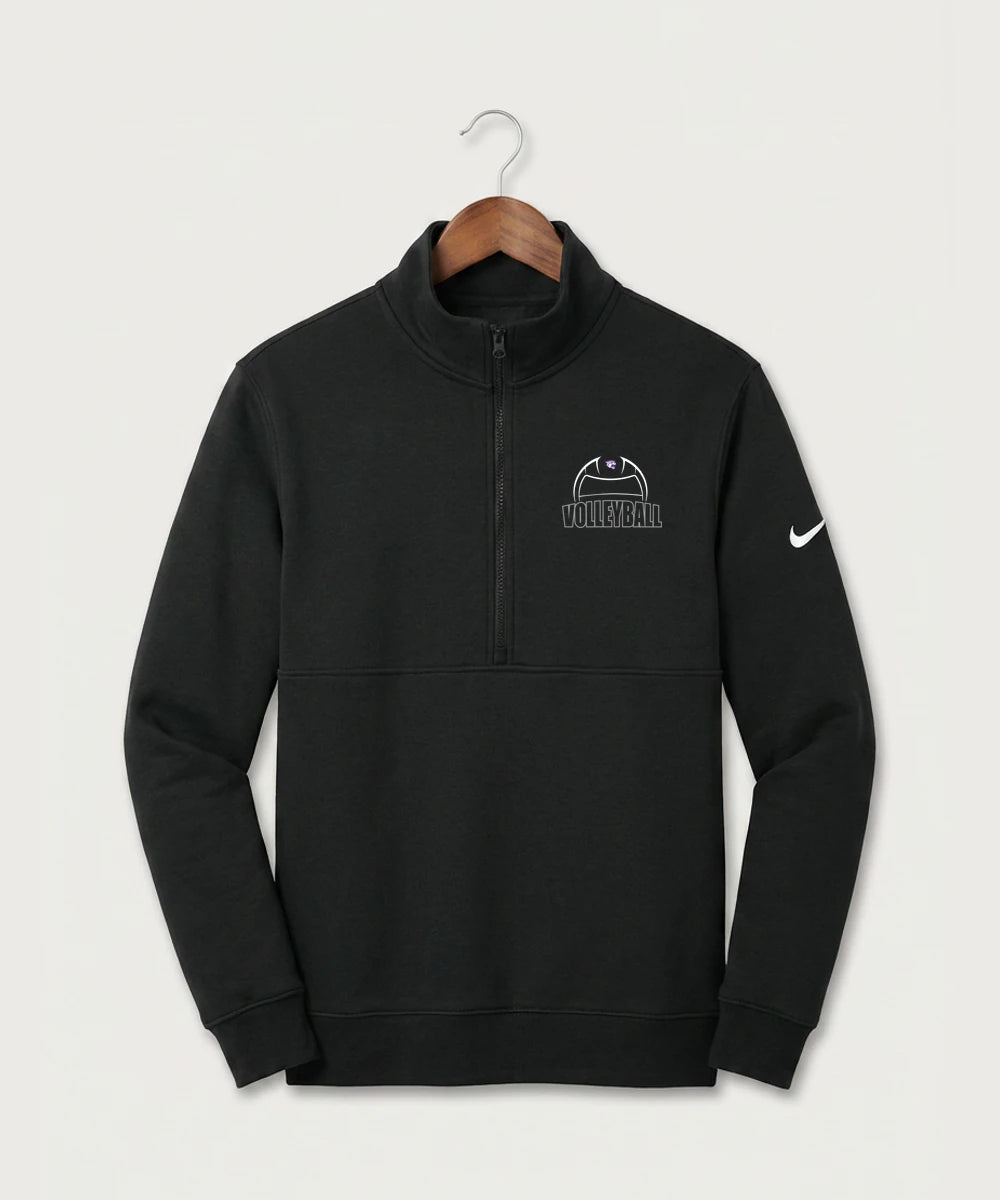 Goodhue High School Volleyball (Girls) - Black Nike Club Fleece Sleeve Swoosh 1/2-Zip NKDX6718