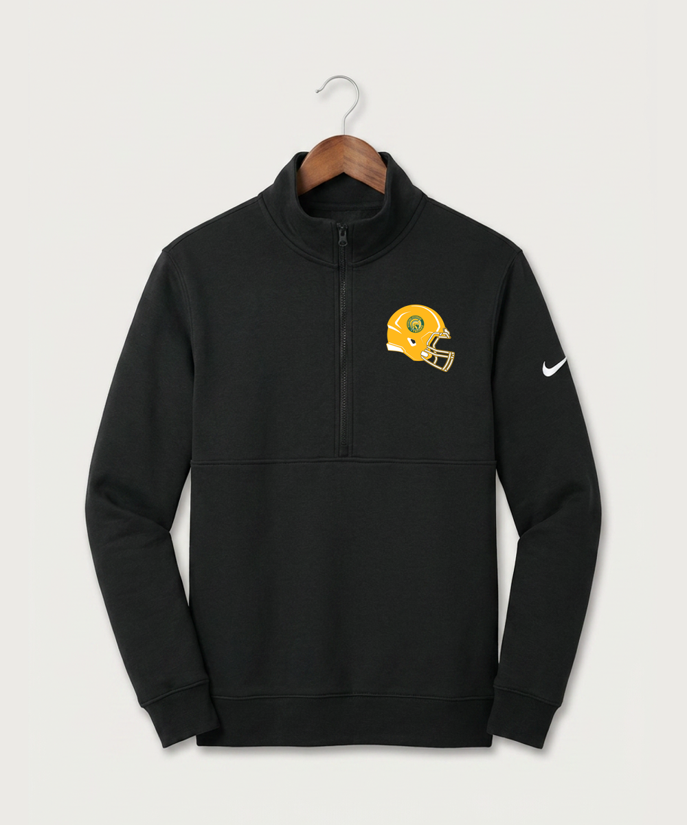 Rushford Peterson High School Football (Boys) - Black Nike Club Fleece Sleeve Swoosh 1/2-Zip NKDX6718