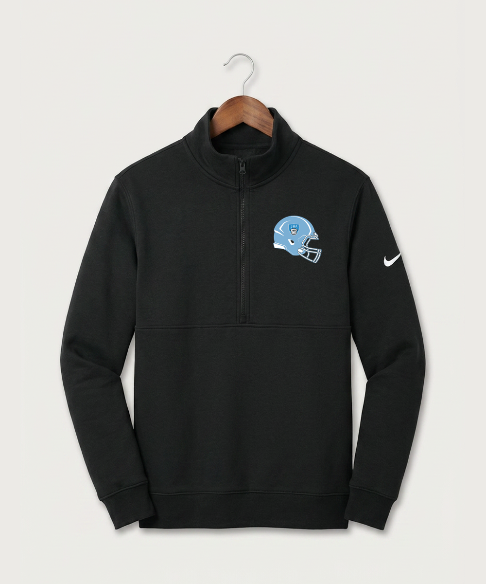 Janesville Waldorf Pemberton Football (Boys) - Black Nike Club Fleece Sleeve Swoosh 1/2-Zip NKDX6718