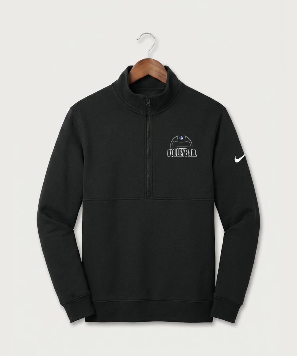 Owatonna High School Volleyball (Girls) - Black Nike Club Fleece Sleeve Swoosh 1/2-Zip NKDX6718