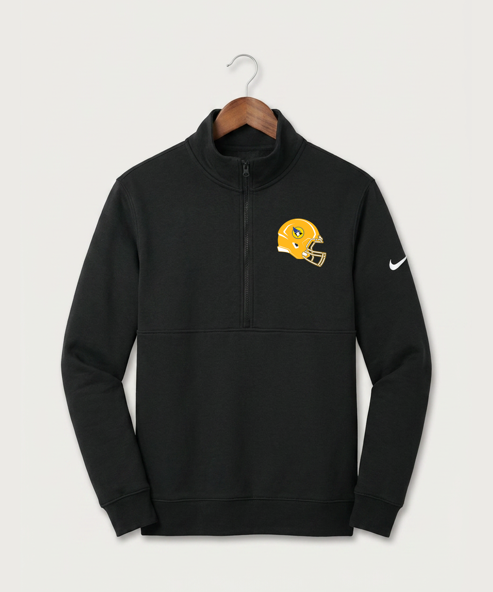 Waseca High School Football (Boys) - Black Nike Club Fleece Sleeve Swoosh 1/2-Zip NKDX6718