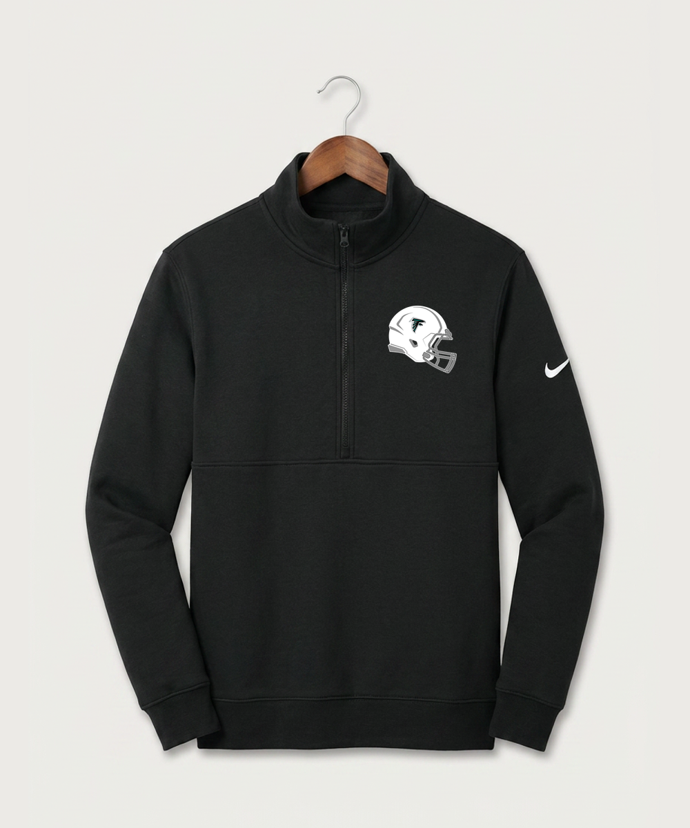 Fillmore Central High School Football (Boys) - Black Nike Club Fleece Sleeve Swoosh 1/2-Zip NKDX6718