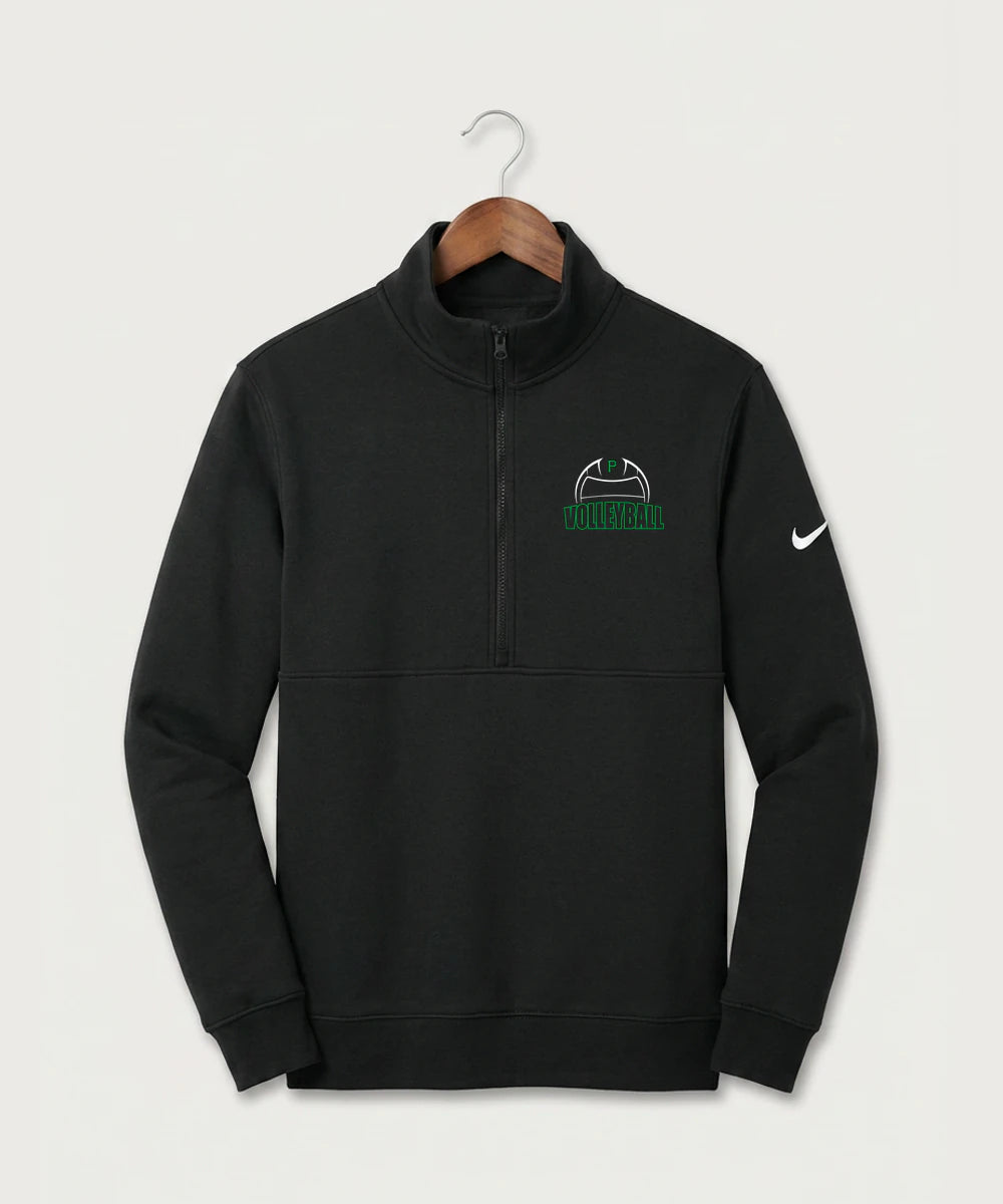 Pipestone Area High School Volleyball (Girls) - Black Nike Club Fleece Sleeve Swoosh 1/2-Zip NKDX6718