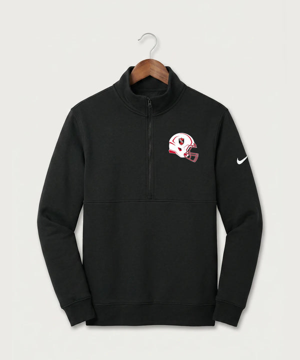 Saint James High School Football (Boys) - Black Nike Club Fleece Sleeve Swoosh 1/2-Zip NKDX6718