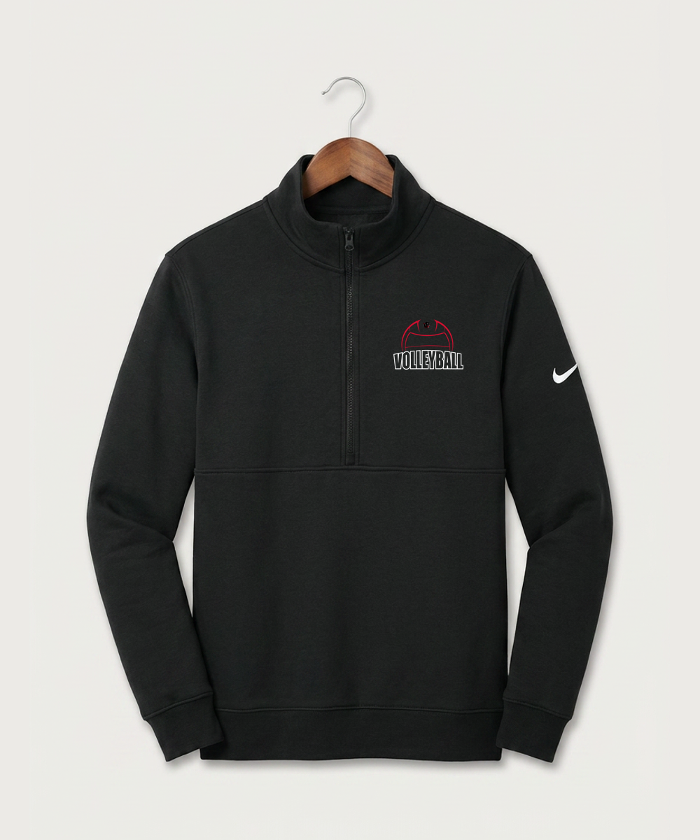 Tracy-Milroy-Balaton High School Volleyball (Girls) - Black Nike Club Fleece Sleeve Swoosh 1/2-Zip NKDX6718