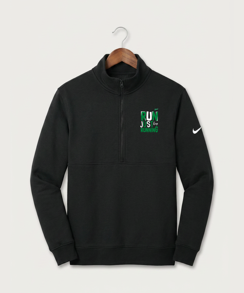 Waterville-Elysian-Morristown High School Football (Boys) - Black Nike Club Fleece Sleeve Swoosh 1/2-Zip NKDX6718