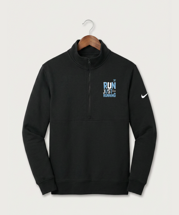 Minnesota Sting Athletics - Black Nike Club Fleece Sleeve Swoosh 1/2-Zip NKDX6718