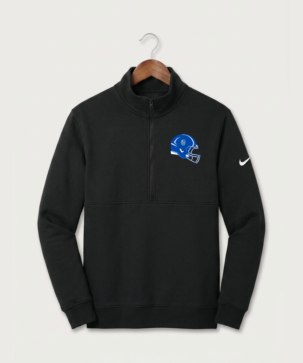 Lake Crystal-Welcome-Memorial High School Football (Boys) - Black Nike Club Fleece Sleeve Swoosh 1/2-Zip NKDX6718
