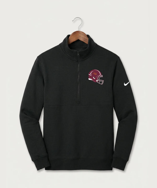 Pine Island High School Football (Boys) - Black Nike Club Fleece Sleeve Swoosh 1/2-Zip NKDX6718