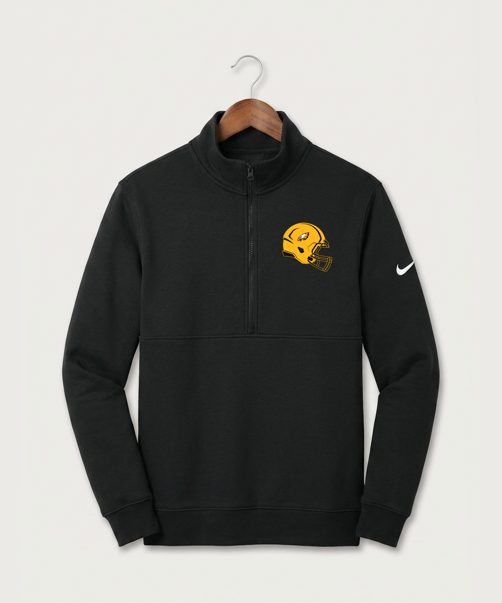Dover-Eyota High School Football (Boys) - Black Nike Club Fleece Sleeve Swoosh 1/2-Zip NKDX6718