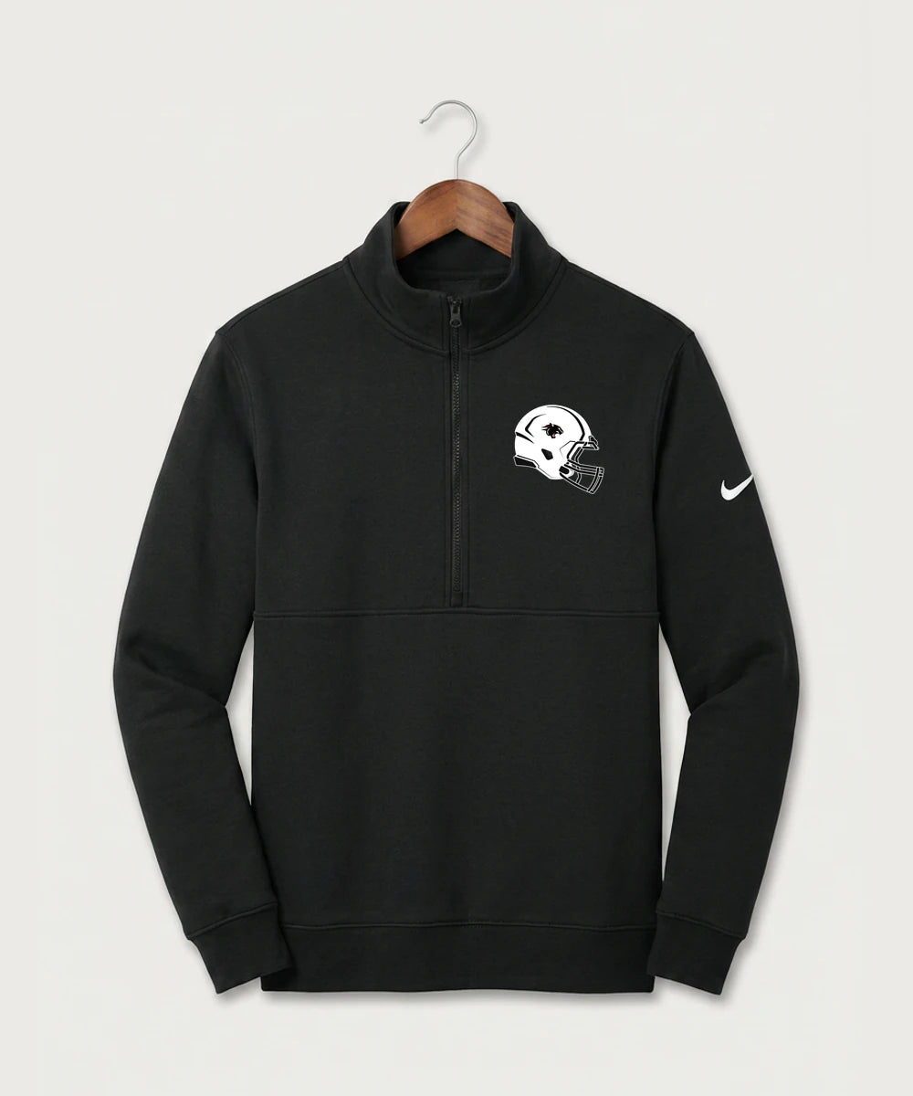 Nrheg Panthers High School Football (Boys) - Black Nike Club Fleece Sleeve Swoosh 1/2-Zip NKDX6718