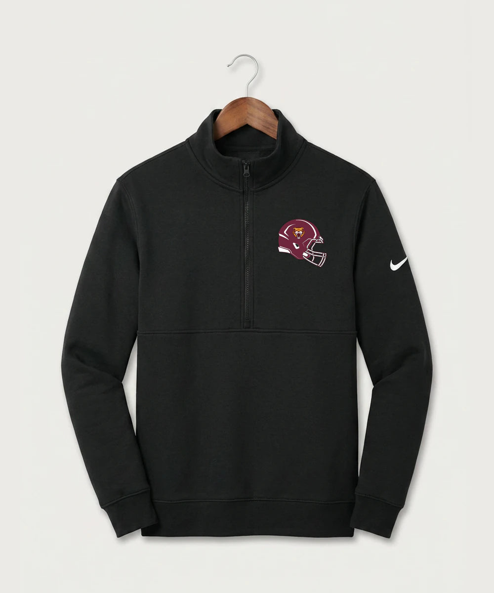 Stewartville High School Football (Boys) - Black Nike Club Fleece Sleeve Swoosh 1/2-Zip NKDX6718