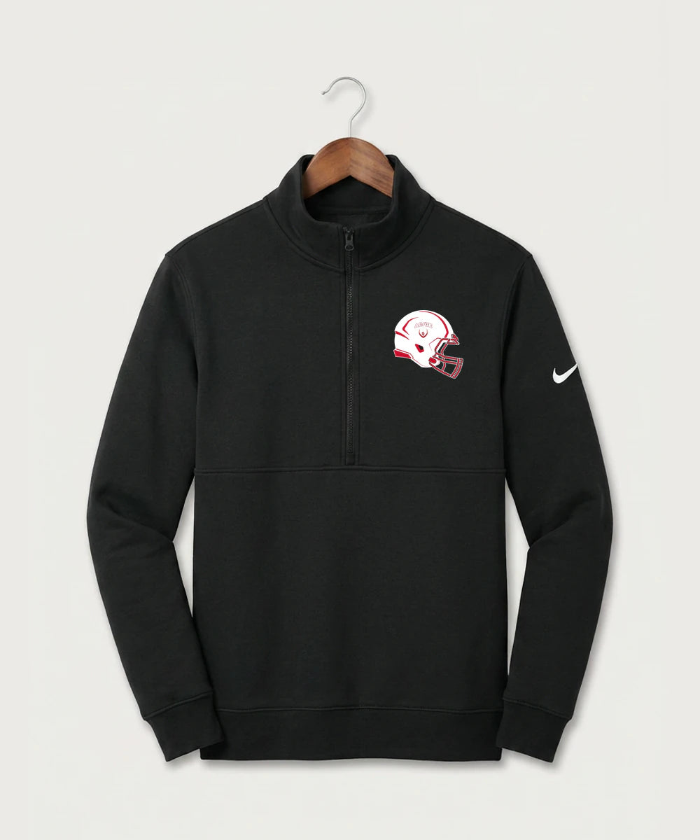 Alden-Conger-Glenville Emmons High School Football (Boys) - Black Nike Club Fleece Sleeve Swoosh 1/2-Zip NKDX6718