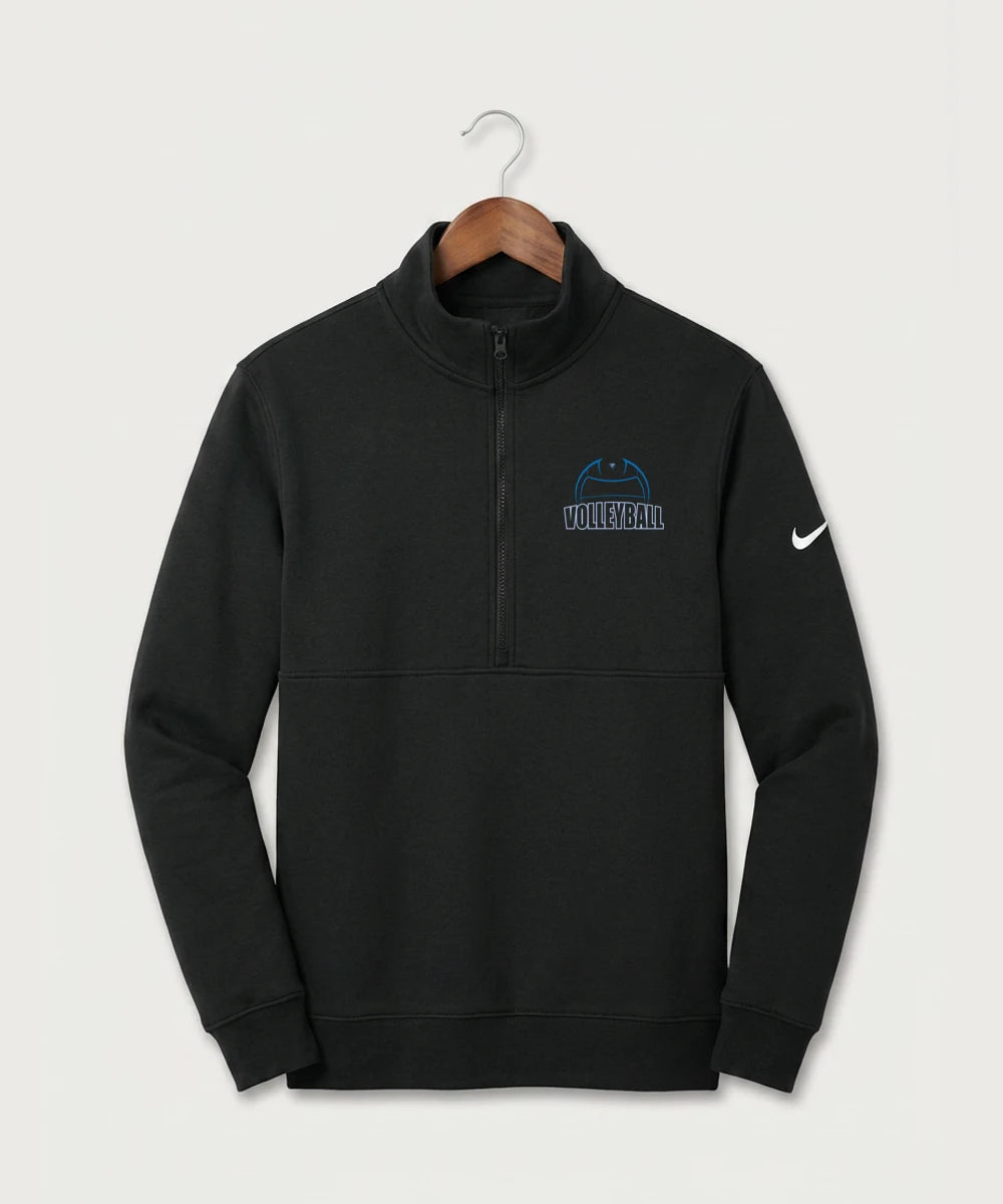 Eastview High School Volleyball (Girls) - Black Nike Club Fleece Sleeve Swoosh 1/2-Zip NKDX6718