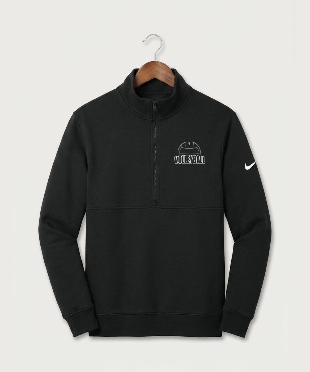 Kingsland High School Volleyball (Girls) - Black Nike Club Fleece Sleeve Swoosh 1/2-Zip NKDX6718