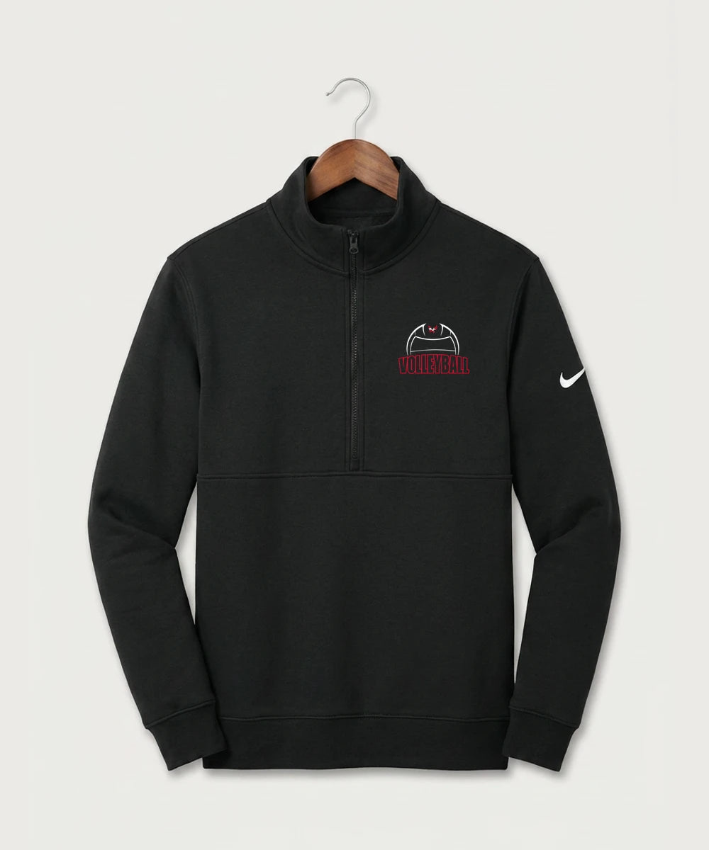 Wabasha Kellogg High School Volleyball (Girls) - Black Nike Club Fleece Sleeve Swoosh 1/2-Zip NKDX6718