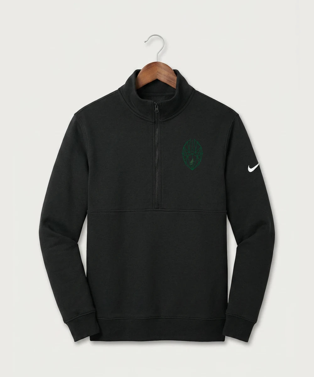 DC Everest High School Football - Black Nike Club Fleece Sleeve Swoosh 1/2-Zip NKDX6718
