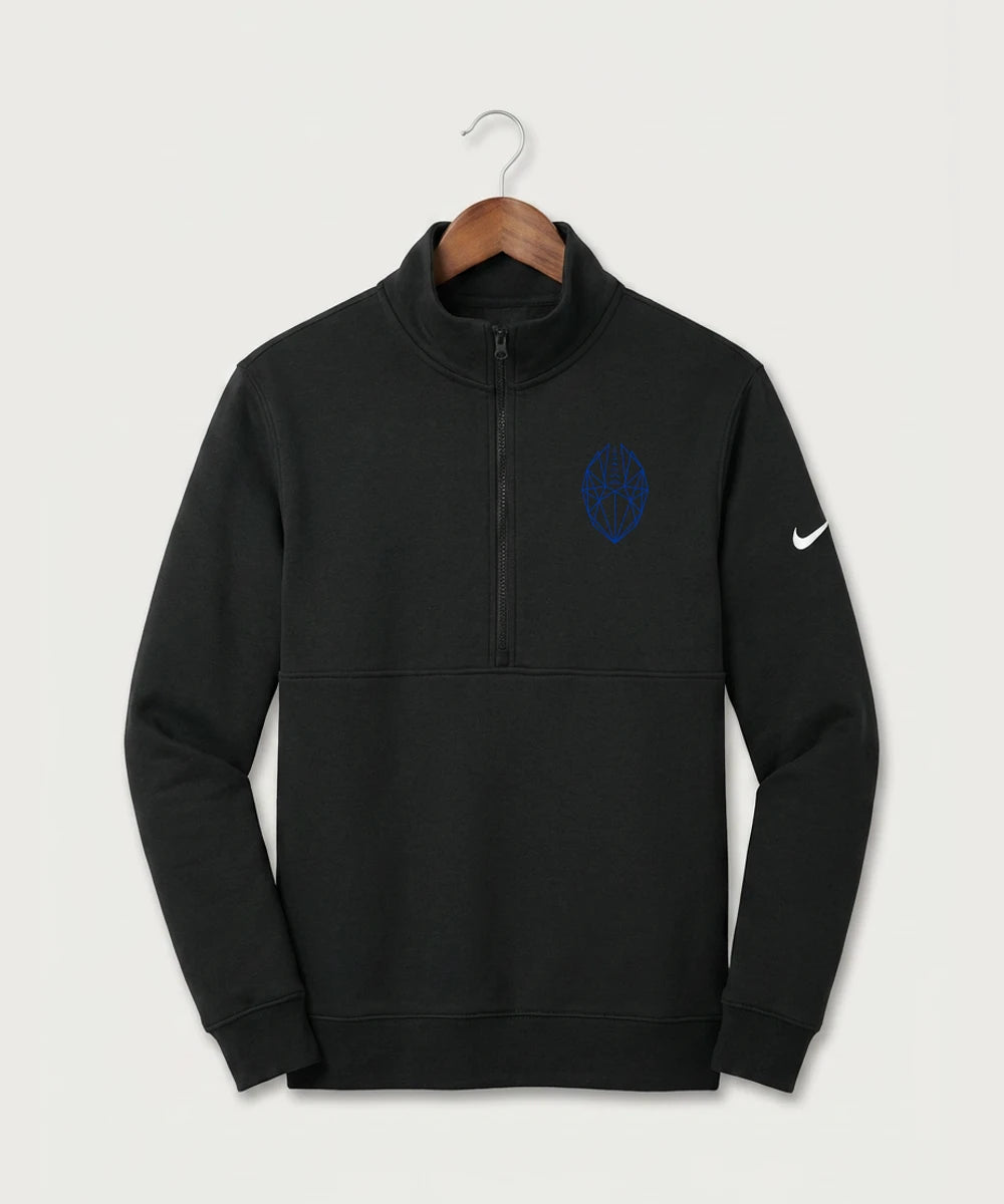 West Bend West High School Football - Black Nike Club Fleece Sleeve Swoosh 1/2-Zip NKDX6718