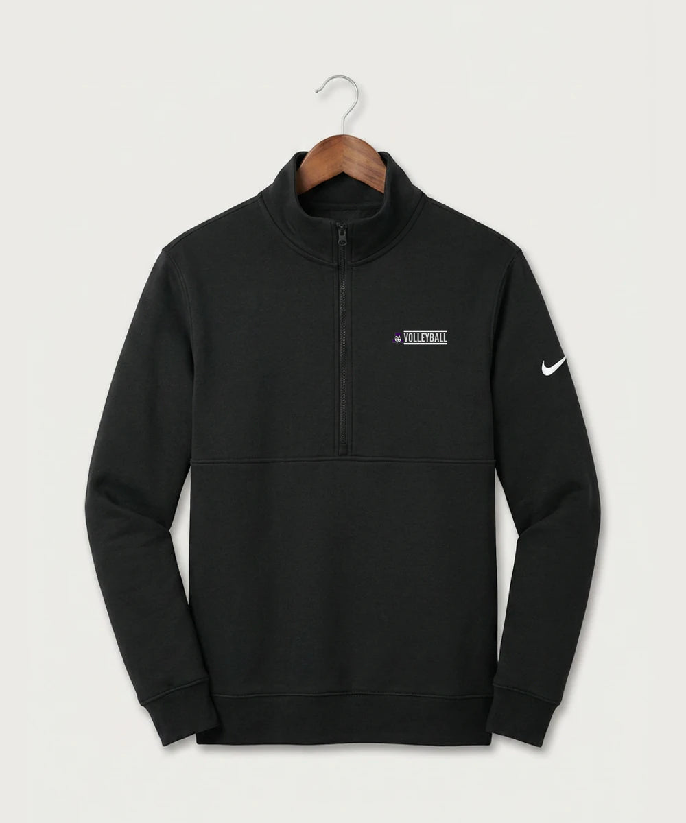 Albany High School Volleyball (Girls) - Black Nike Club Fleece Sleeve Swoosh 1/2-Zip NKDX6718