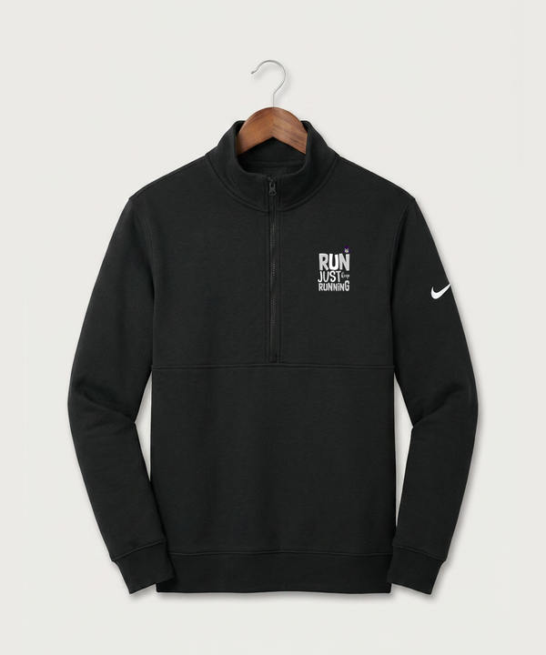 Albany High School Athletics - Black Nike Club Fleece Sleeve Swoosh 1/2-Zip NKDX6718