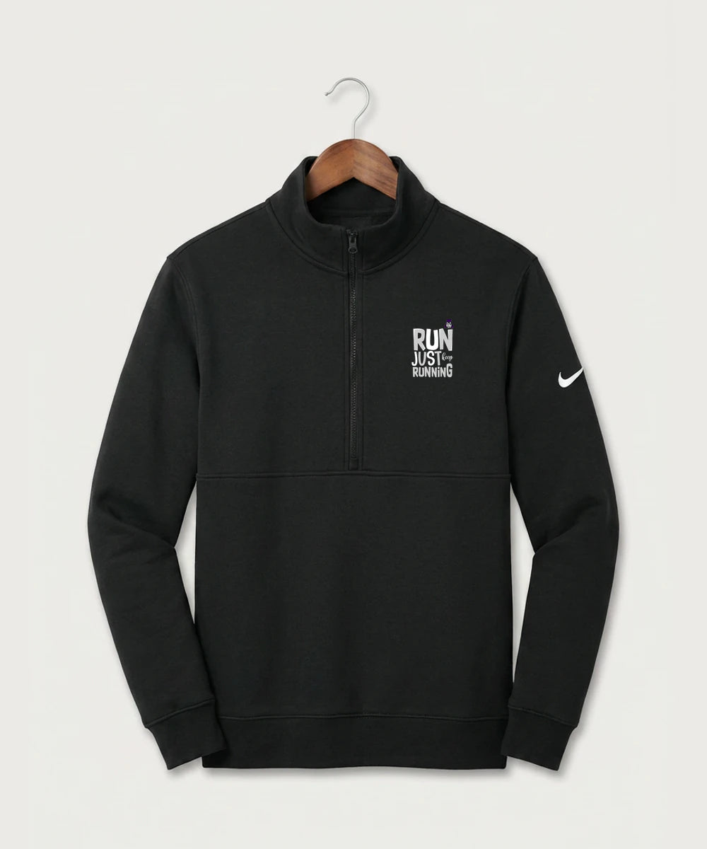 Albany High School Athletics - Black Nike Club Fleece Sleeve Swoosh 1/2-Zip NKDX6718