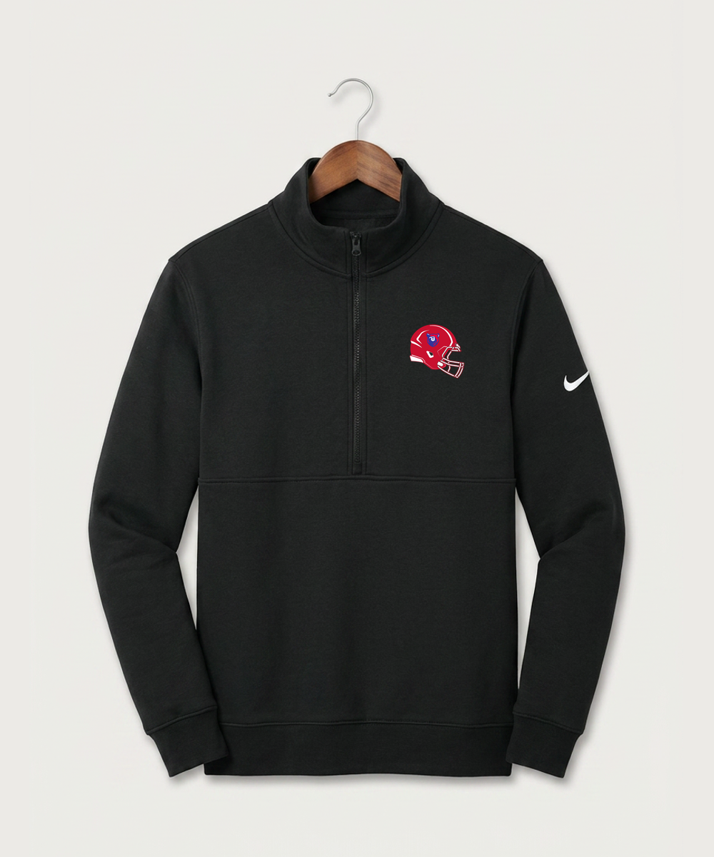 Bertha Hewitt High School Football (Boys) - Black Nike Club Fleece Sleeve Swoosh 1/2-Zip NKDX6718