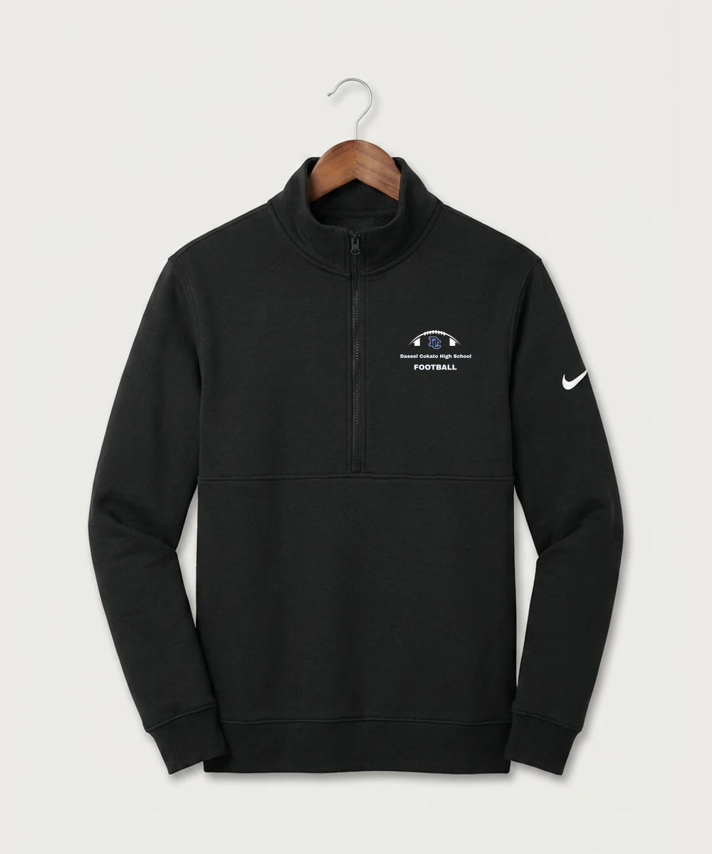Dassel Cokato High School Football (Boys) - Black Nike Club Fleece Sleeve Swoosh 1/2-Zip NKDX6718