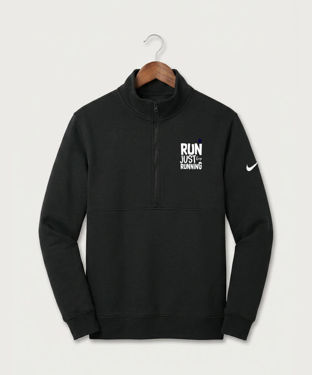 Saint Peter High School Athletics - Black Nike Club Fleece Sleeve Swoosh 1/2-Zip NKDX6718