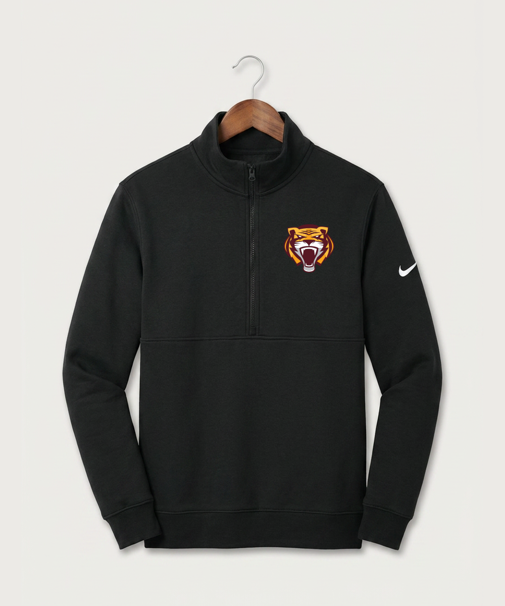 Stewartville High School Football (Boys) - Black Nike Club Fleece Sleeve Swoosh 1/2-Zip NKDX6718