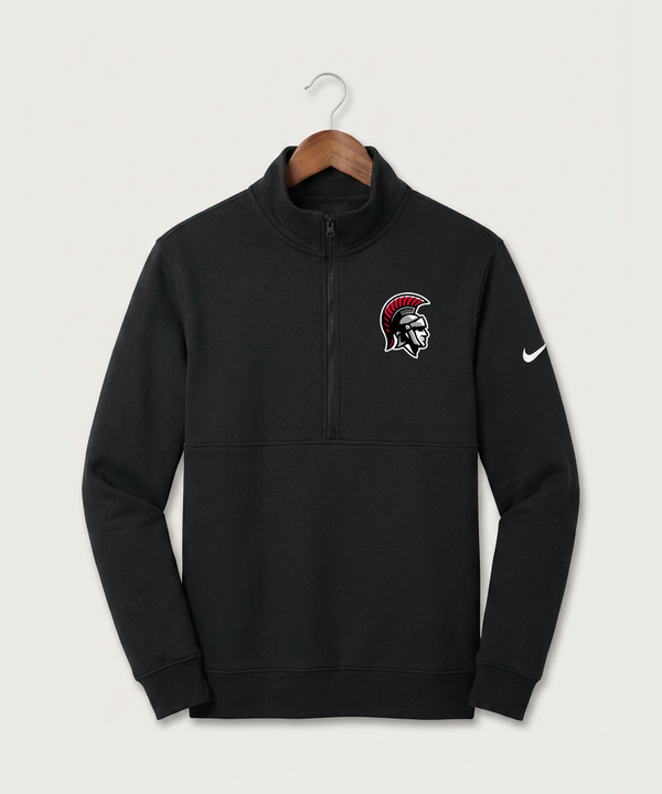 Worthington High School Football (Boys) - Black Nike Club Fleece Sleeve Swoosh 1/2-Zip NKDX6718