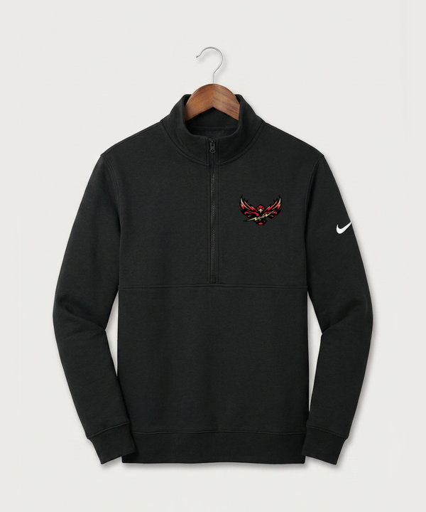 Gfw High School Football (Boys) - Black Nike Club Fleece Sleeve Swoosh 1/2-Zip NKDX6718