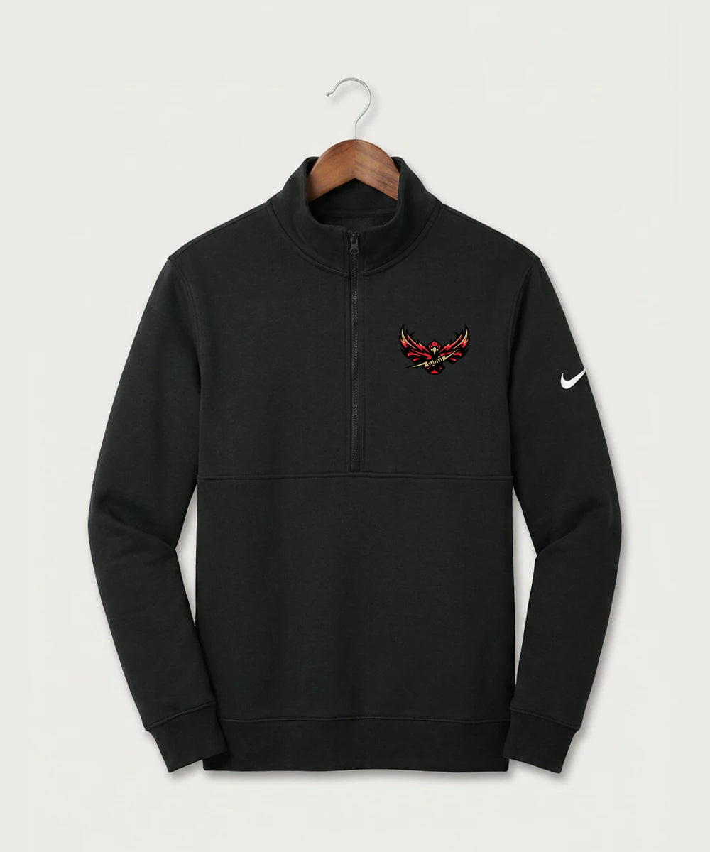 Gfw High School Football (Boys) - Black Nike Club Fleece Sleeve Swoosh 1/2-Zip NKDX6718