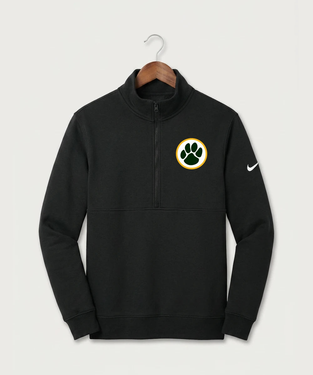 Ashwaubenon High School Football (Boys) (Sandbox) - Black Nike Club Fleece Sleeve Swoosh 1/2-Zip NKDX6718
