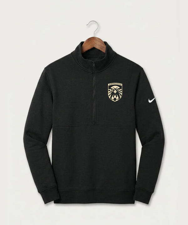 Abingdon High School Football (Boys) - Black Nike Club Fleece Sleeve Swoosh 1/2-Zip NKDX6718