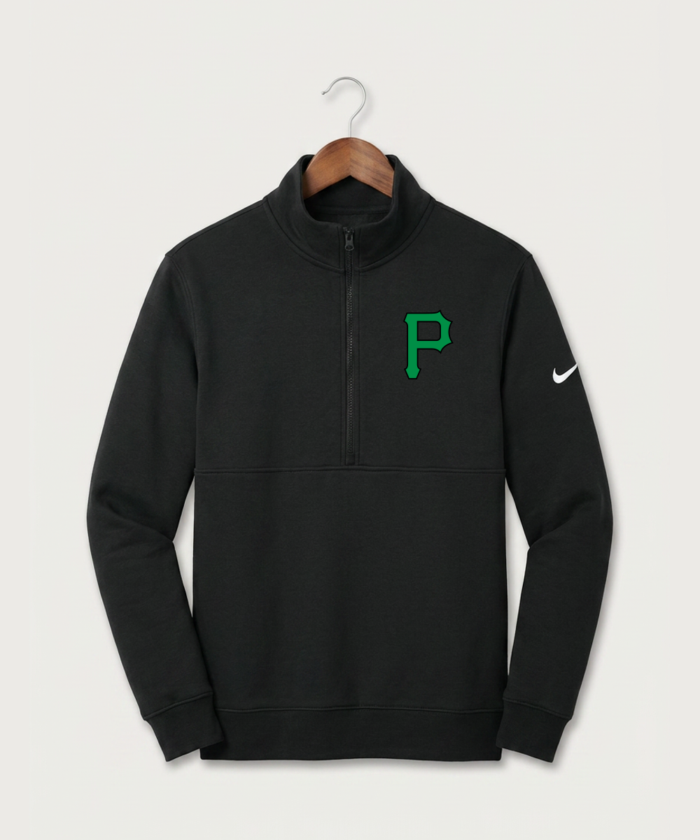 Pipestone Area High School Football (Boys) - Black Nike Club Fleece Sleeve Swoosh 1/2-Zip NKDX6718