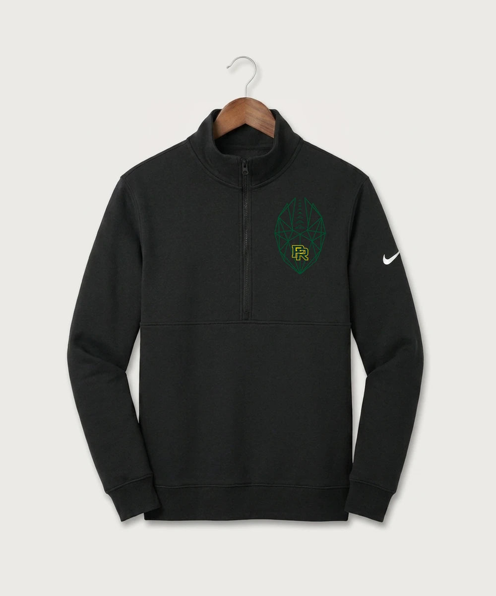 Proctor High School Football (Boys) - Black Nike Club Fleece Sleeve Swoosh 1/2-Zip NKDX6718