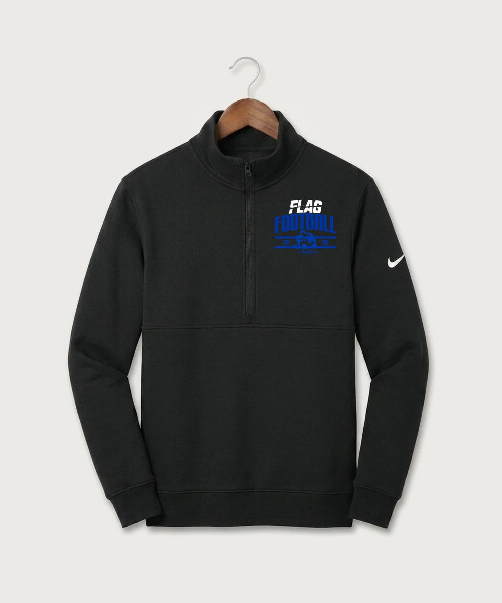 GhostFit Team Store E2E 1790034338 - Black Nike Club Fleece Sleeve Swoosh 1/2-Zip NKDX6718