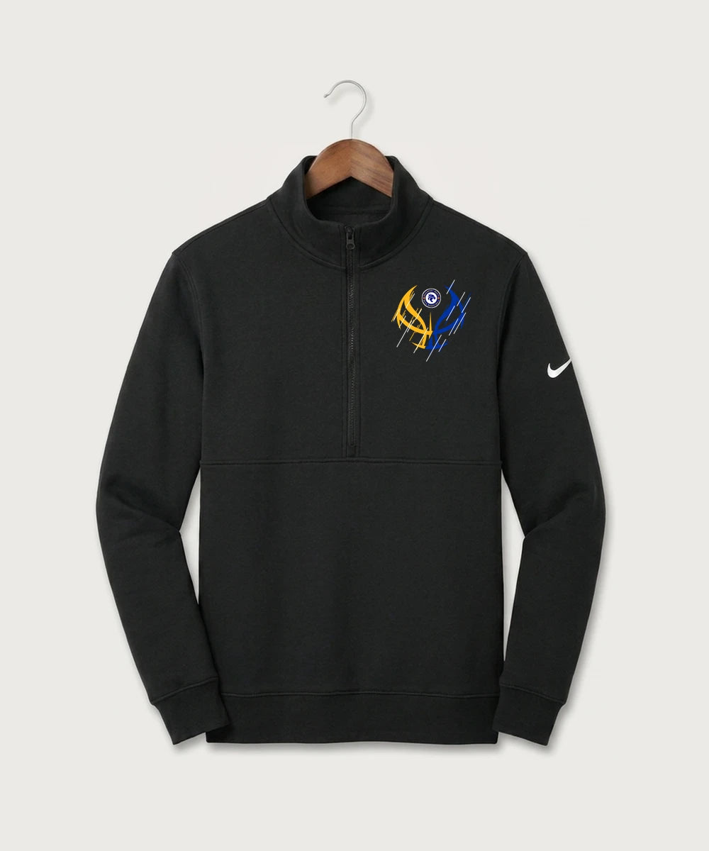 Davenport North High School Basketball Team Store - Black Nike Club Fleece Sleeve Swoosh 1/2-Zip NKDX6718