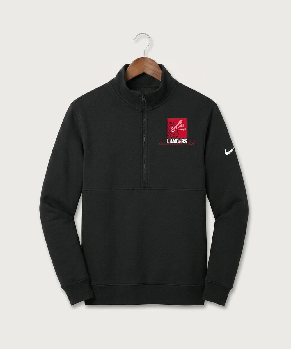 Lancer Archer Club Archery Team Store - Black Nike Club Fleece Sleeve Swoosh 1/2-Zip NKDX6718