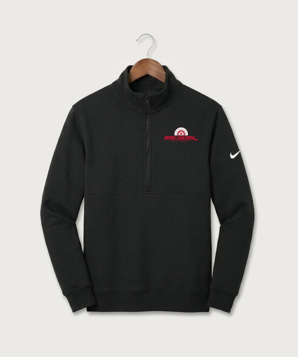 Lancer Archer Club Archery Team Store - Black Nike Club Fleece Sleeve Swoosh 1/2-Zip NKDX6718
